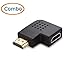 Cable Matters Combo Pack Flat Right Angle HDMI Adapter (HDMI 90 Degree Adapter) with 4K and HDR Support