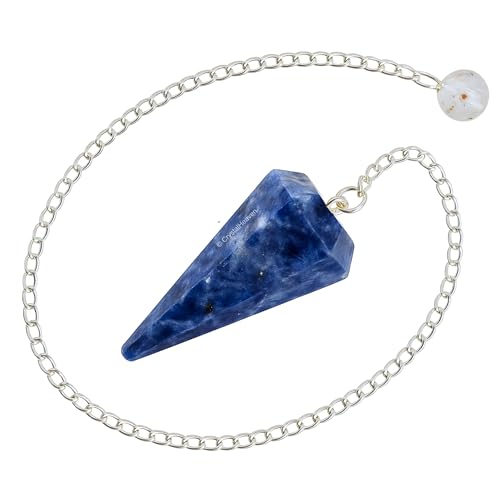 Image of Sodalite Pendulum Dowsing Tool - Natural Crystal Pendulum for Spiritual Guidance - Premium Dowser Pendulum for Accurate Divination and Energy Healing - Perfect for Energy Healing and Chakra Balancing - Handcrafted with Precision and Elegance