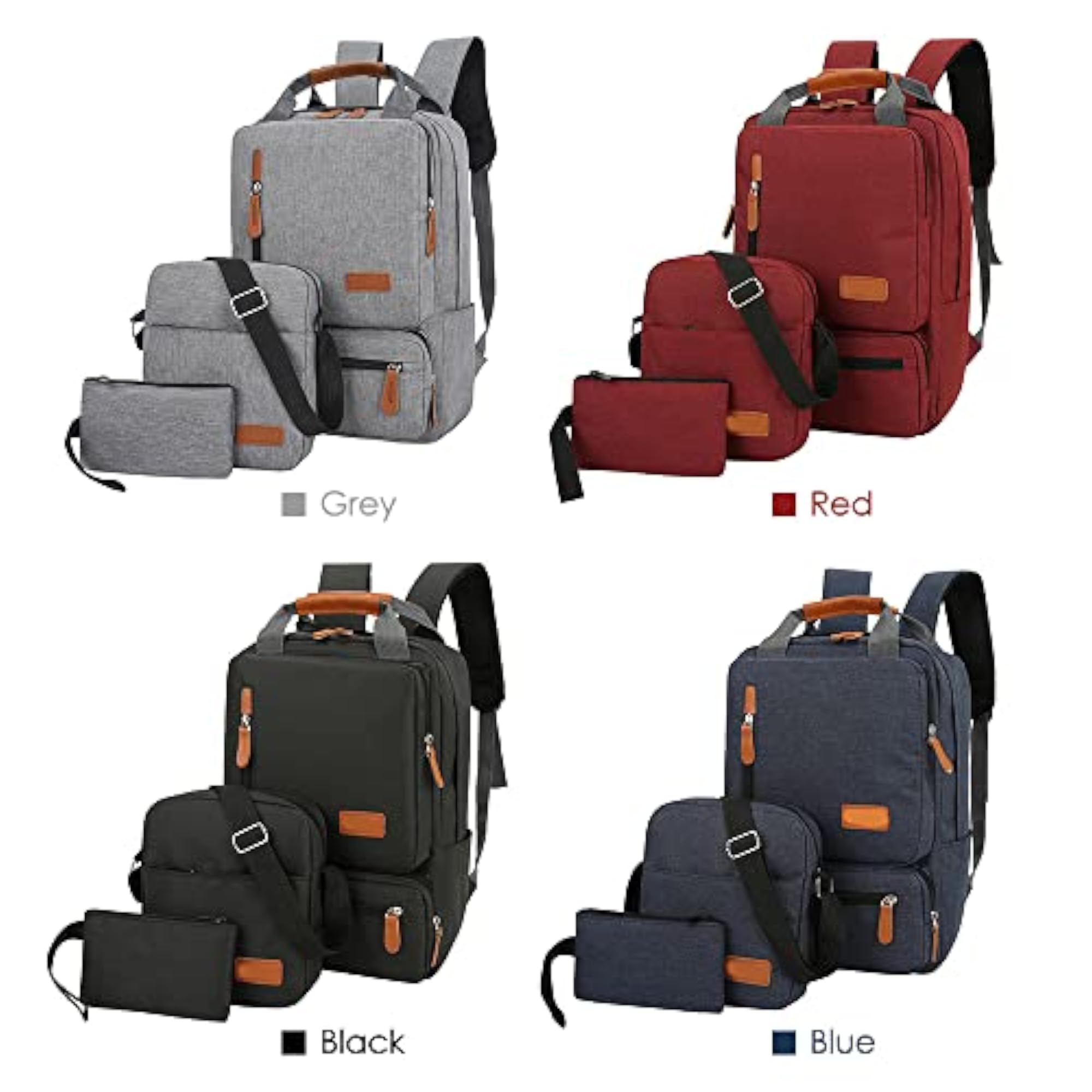 3pcs Backpack Set, Laptop Backpack & Shoulder Bag
