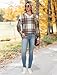 WIHOLL Womens Fall Fashion 2025 Plus Size Fashion Clothing Long Sleeve Tops Oversized Sweater Sweatshirt Brown Plaid 3XL