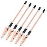 Zerodis Cayman-Metallklemme für Karte, Foto, Memo, Notiz, Visitenkartenhalter, 155 Mm, Roségold, Langes Ende, Galvanisierte Fotoklemme, Krokodilklemmen, 5 Stück, Cayman-Metallklemme