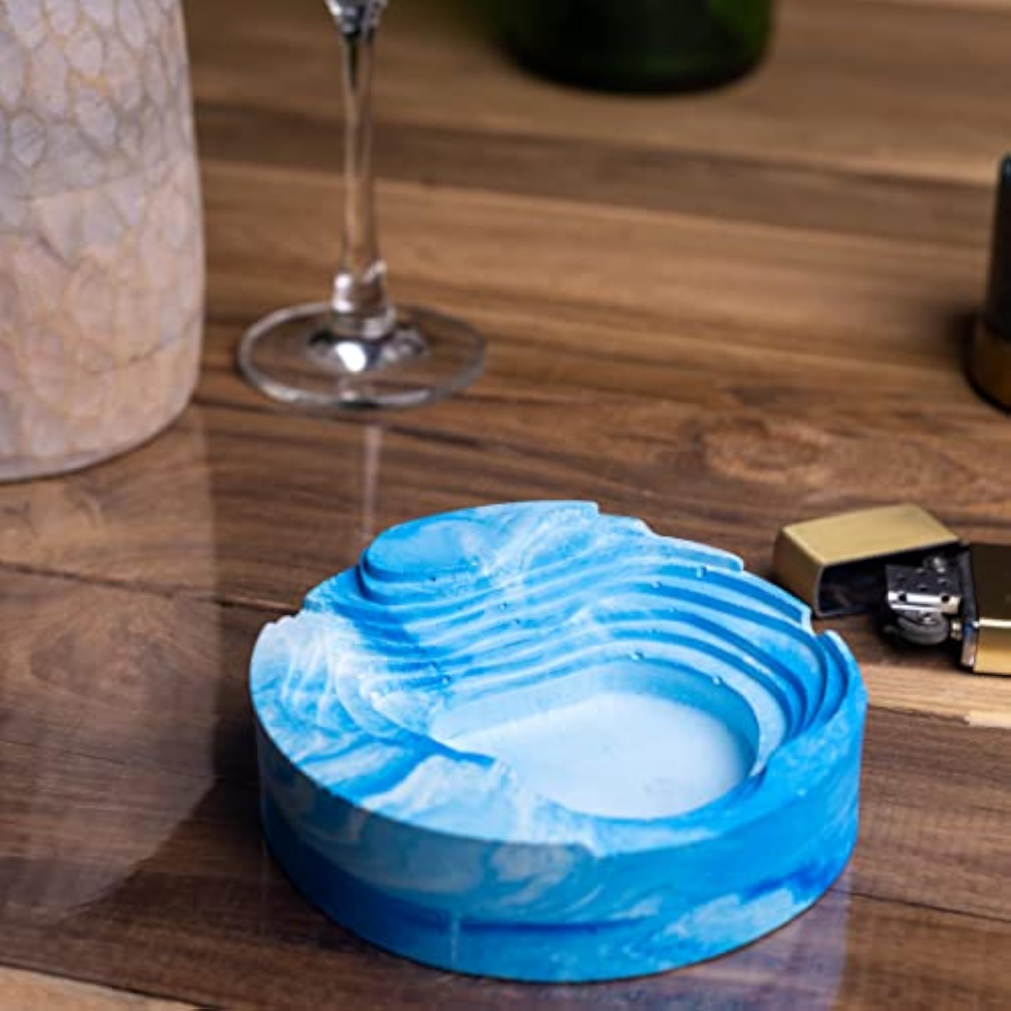 Handcrafted Concrete Ashtray, Unique Home Decor