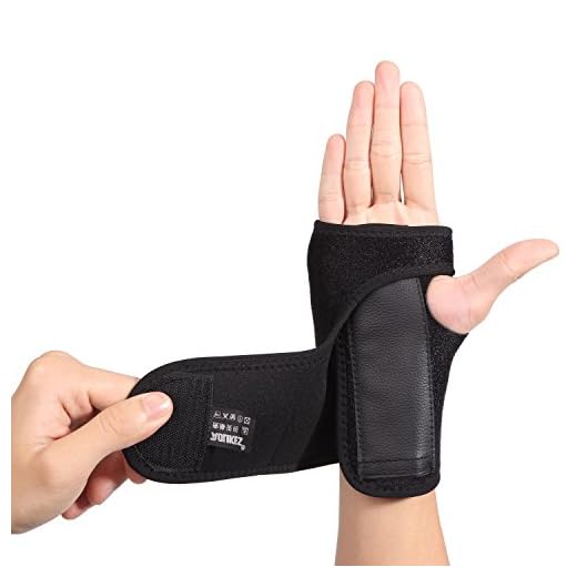 AOLIKES Muñequera Soporte Férula Muñeca Mano para Túnel Carpiano Esguinces Escafoides Distensiones Artritis ,Derecho,Negro