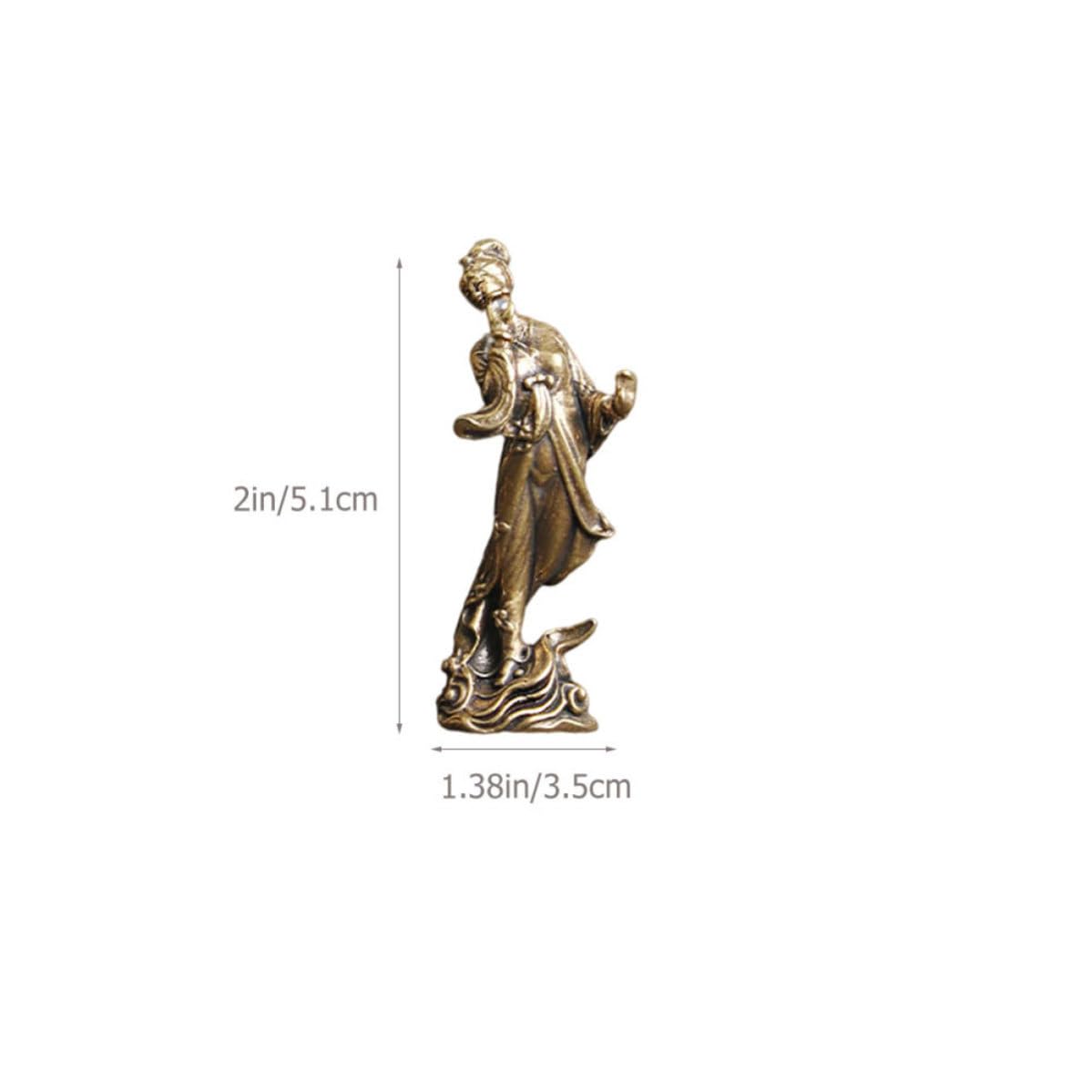 Gatuida 20 Pezzi Ornamento da Tavolo Quattro Bellezze in Ottone Dorato,