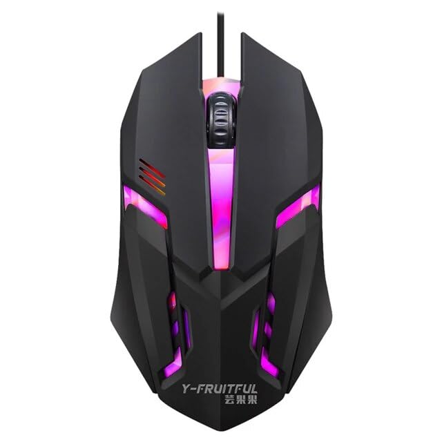 Gaming Mouse LED Backlight Ergonomics USB Wired Gamer Mouse Flank Cable Optical Mice Gaming Mouse For Laptop Mice PC S1 7 Colors (Black)