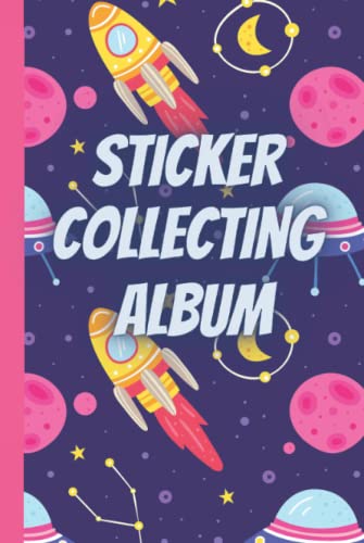 Sticker collecting album (Cute space theme): Hardcover sticker album for collecting stickers|sticker books for adults blank|kids sticker activity ... books reusable|kids sticker collection album image 2