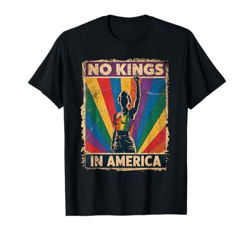 Funny No Kings in America LGBT Retro T-Shirt