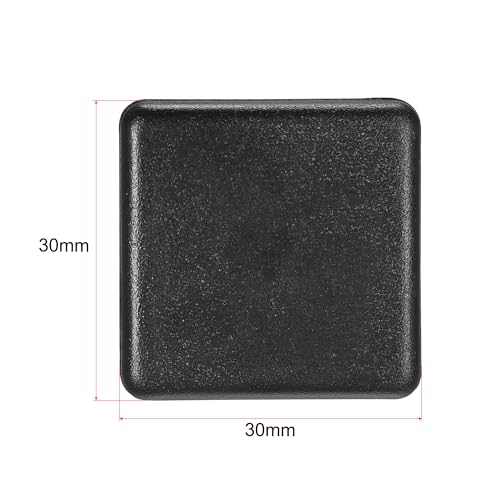 Image of uxcell 3030 EU Standard Profile End Cap, Plastic Square Aluminum Extrusion Plug for Trolley, Fish Tank Rack, Storage Rack, Black 30x30mm 10pcs
