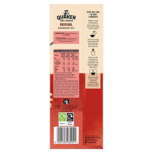 Quaker Oat So Simple Original Porridge, 10 x 27 g (270 g - pack of 1)
