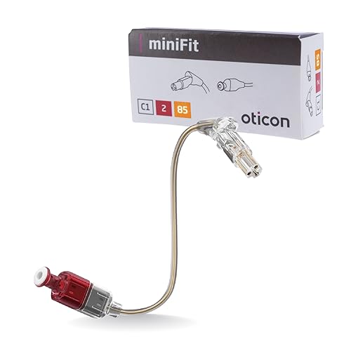 Wire for Oticon Hearing Aids Genuine OEM MiniFit Speakers&Receivers Unit - Type 85 Size 2 Side Right(Red) - Compatible with Oticon Bernafon Sonic and Philips Hearing Aid Supplies -1 PCS