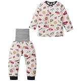 [ニッセン] パジャマ・ルームウェアセット 男の子 女の子 【スヌーピー・ディズニー・トムとジェリー】 おきがえ応援 腹巻付きニットキルト長袖前開きパジャマ（男の子・女の子） カーズ 100