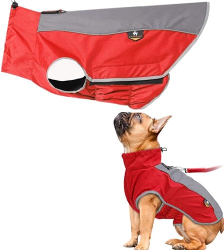 PartyKindom Regenmantel Für Kleine Hunde - Transparenter Poncho Größe L Mit Kapuze - Wasserdichtes EVA-Material