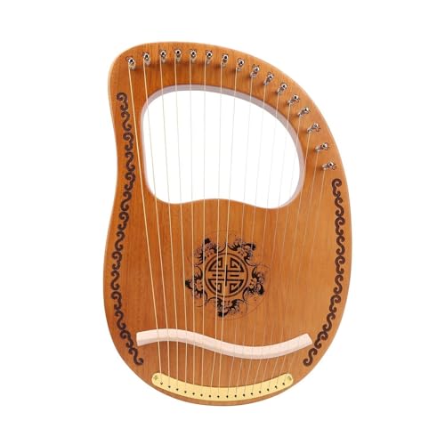 Harpe à 16 cordes en bois d'acajou et Okoumé, instrument de lutherie durable