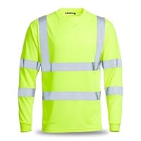 Blackrock Warnschutz-Langarm-T-Shirt, gelbes T-Shirt, Arbeits- und Sicherheitskleidung, hohe Sichtbarkeit, Arbeitsoberteile, Kleidung, PSA-Arbeitskleidung, Vogelaugen-Polyester, atmungsaktiv, Klasse 3