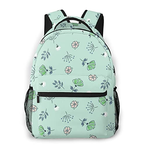 Hdadwy Flores Pastel Azul Colores Mochila abstracta Mochilas para portátiles Mochila de viaje Mochila escolar informal para estudiantes para mujeres, hombres y niños