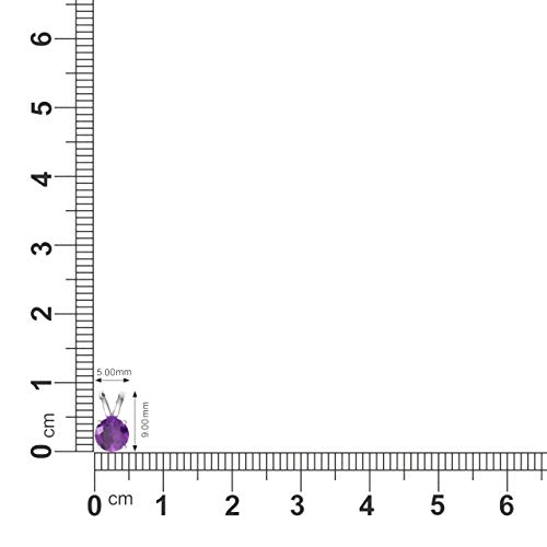 Diamondere Natural And Certified Amethyst Solitaire Necklace In 14K White Gold | 0.40 Carat Pendant With Chain #TOP2