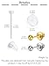 QWALIT Disposable Ear Piercing Kit Gold Ear Piercing Gun Kit Self Piercing Earring Gun with Gold Ball Earring Piercing Kits at Home