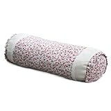 Organic Buckwheat Bed Pillow 100% Cotton Cover with Organic Buckwheat Hulls Better for Sleeping Round Shape (Q402)