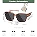 Hperu Over Glasses Sunglasses, Folding UV400 Polarized Non-Slip Sunglasses for Women Men Driving, Brown
