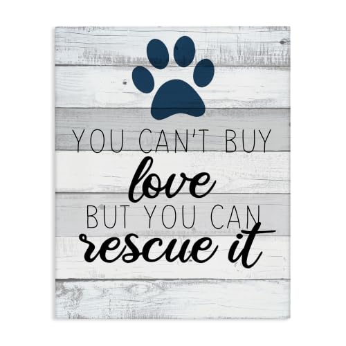 You Cannot Buy Love Dog Paw Inspirational, 24 x 30 Inch Canvas Wall Art