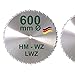 Produktbild HM Sägeblatt 600 x 30 mm LWZ Hartmetall Präzision Kreissägeblatt 600mm Wechselzahn mit Spanabweiser für Naturholz Brennholz Hartholz Leimholz Wippsäge Tischkreissäge Kreissäge Kappsäge Brennholzsäge