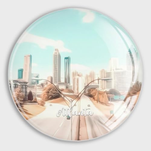 Imanes de vidrio de Atlanta para nevera pack de 4 decoraciones 2
