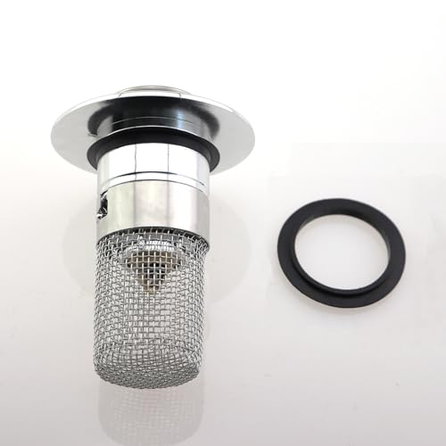 Colador para desagüe de fregadero con filtro de acero inoxidable desmontable miniatura 6