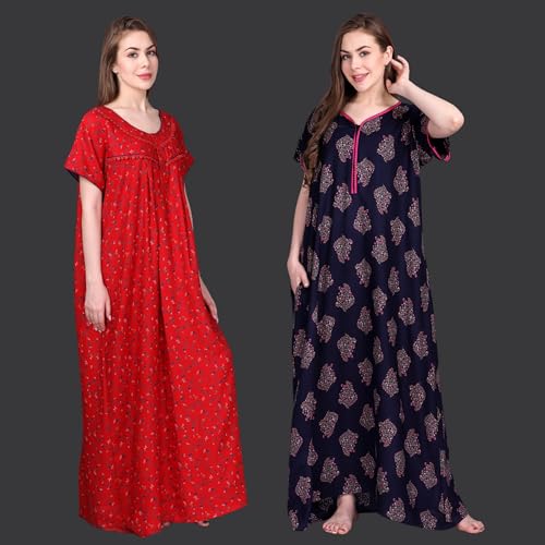 Image of Women's Alpine Floral Print Maxi Night Gown