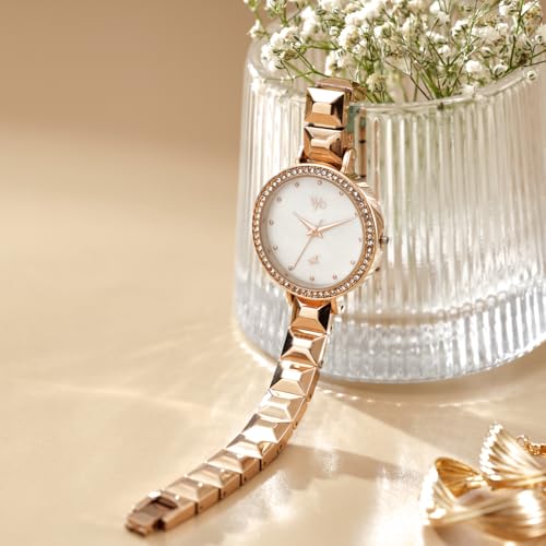 Fastrack-Vyb-Enigma-Quartz-Analog-Silver-MOP-Dial-Steel-Alloy-Strap-Watch-for-Women