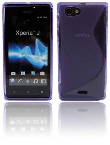 TPU Étui en Silicone Compatible avec Sony Xperia J ST26i Pochette en Silicone Mauve @ Energmix