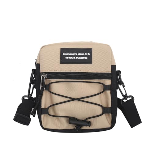 Canvas Unisex Cute Messenger Bag Lightweight Crossbody Shoulder Bag for Men and Women