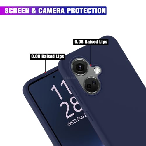 Image of LIRAMARK Liquid Silicone Soft Back Cover Case for OnePlus Nord CE 3 5G (Midnight Blue)
