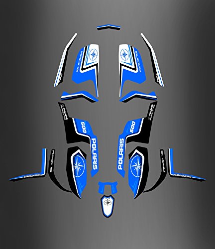 Kit déco Polaris Racing Blue IDgrafix pour Scrambler 500 après 2012