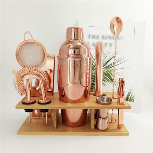 Coctelera de acero inoxidable con set mezclador miniatura 3