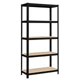 Linxor – Scaffale di stoccaggio, organizzazione, 5 ripiani – Metallo – 180 × 90 × 40 cm – Portata massima di 875 kg – Diversi colori