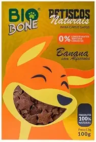 BioSnacks Petiscos Naturais para Cães e Gatos BioBone - Banana com Alfarroba