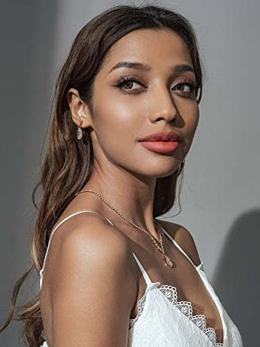 Unicra 20210604001 Bride Crystal Necklace Earrings Set Bridal Wedding Jewelry Sets Rhinestone Choker Necklace Prom Costume Jewelry Set For Women And Brides  thumb #4