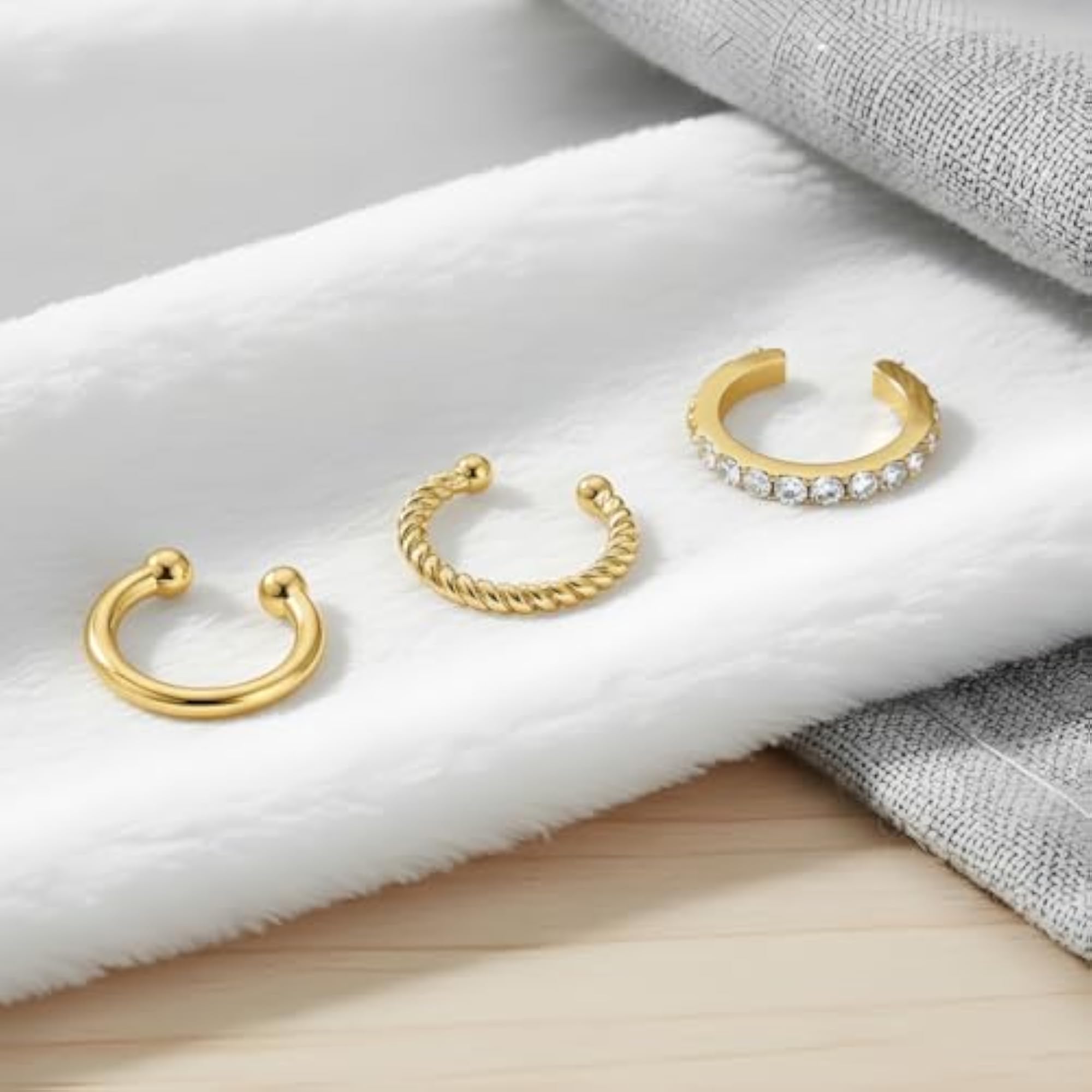 6PC Ear Cuffs Without Piercing, Stylish Hoop Earrings