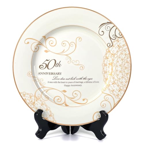Urllinz 50th Anniversary Wedding Gifts for Couples Parents Grandparents- Golden Wedding Anniversary...