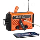 Handliche Blendschutz-Taschenlampe und Lese/ Campinglicht: Das Multifunktionsradio wird mit einer LED-Taschenlampe geliefert, die im Dunkeln beleuchtet werden kann, um Ihre Sicherheit im Notfall zu gewährleisten. Heben Sie das Solarpanel in ein Leselicht mit 16 eingebauten hellen LEDs, um nachts den Weg in den Raum zu erhellen, und ein Muss für Camping im Freien. Helligkeit bis zu 120LM