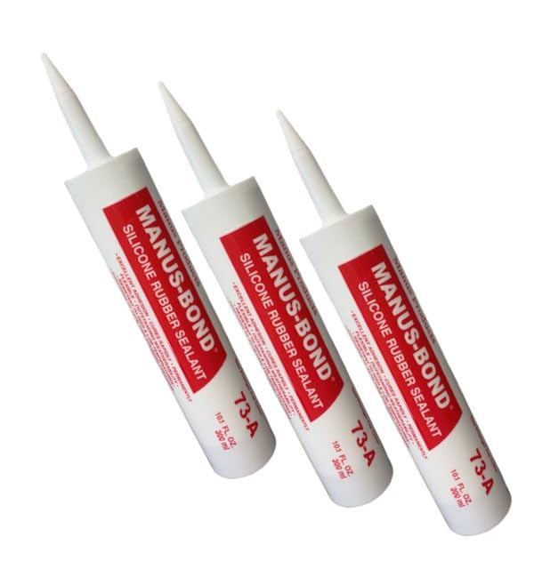 Belgrade Parts & Service, Inc. Manus 73-A White Silicone Rubber Sealant Caulk Value Pack of 3