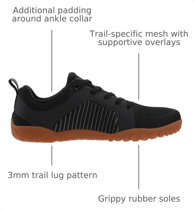 Image of WHITIN Men's Wide Barefoot Trail-Running Shoes W51 | Optimal Traction, Natural Flexibility, Balance & Stability for Cross Training, Outdoor Adventures