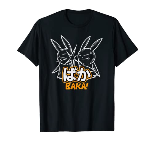 Hombre Funny Baka Japanese Saying Kanji Rabbit Humor Manga Joke Camiseta