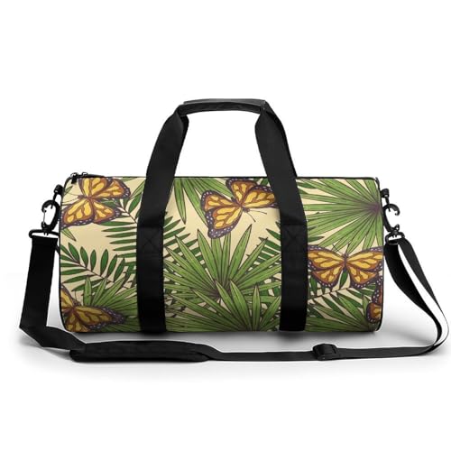 Sac de gym papillon brun voyagez léger pour votre week-end
