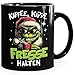 Produktbild MoonWorks® Tasse Weihnachten fallt aus Grinch Geschenkidee Weihnachtsmuffel Kaffebecher mit Aufdruck Lustig schwarz standard