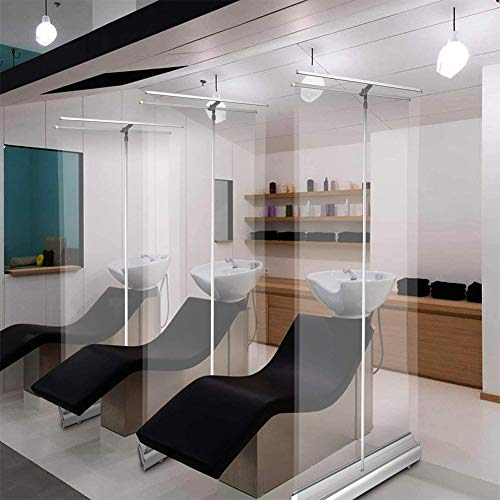 RACUT Mampara Protectora portátil oficinas y Trabajo, Mampara Protectora separación, Separador De Ambientes, Material De PVC,All Aluminum Base,120×200cm