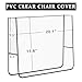 MIMWOW 4 Pcs Salon Chair Covers, Clear Plastic Protectors for Standard Chairs, Prevents Damage to Salon Spa Chairs, Black