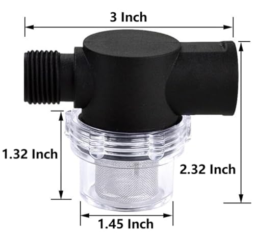 Image of 2PCS Water Pump Screen, RV Replacement 1 /2 Twist 50 Mesh Tubular Screen Compatible with WFCO or Shurflo Water Pumps (with Waterproof Tape)., Stainless Steel;transparent