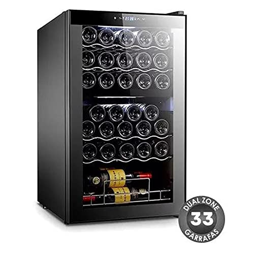 Adega de Vinho com Compressor 33 Garrafas Dual Zone 220V Easy Cooler