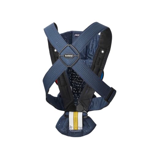 Image of BabyBjorn Baby Carrier Mini,Navy Blue, 3D Mesh | Newborn Carrier (7-15 lbs), Ergonomic, Easy-to-Use